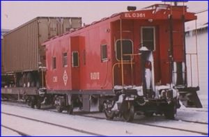 Erie Lackawanna EL caboose red